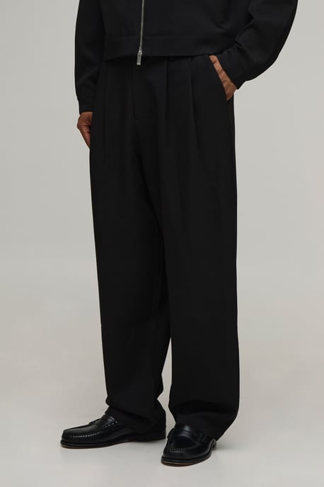 Double Pleat Balloon Fit Co-ord Tailored Trousers - Image 1