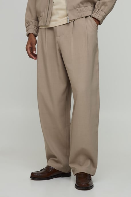 Double Pleat Balloon Fit Co-ord Tailored Trousers - Image 1