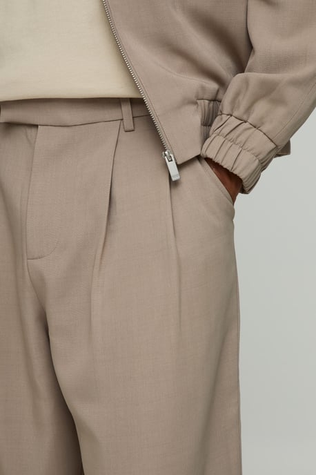 Double Pleat Balloon Fit Co-ord Tailored Trousers - Image 3