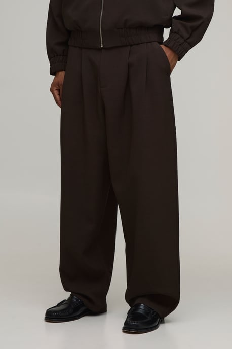 Double Pleat Balloon Fit Co-ord Tailored Trousers - Image 1