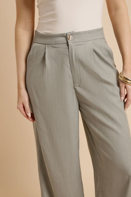 Pleat Front Wide Leg Trouser - Image 2