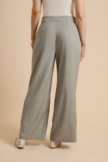 Pleat Front Wide Leg Trouser - Image 3