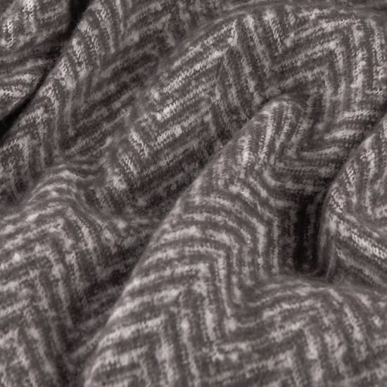 Furn Tweedie Brushed Herringbone Throw, Charcoal - Image 2