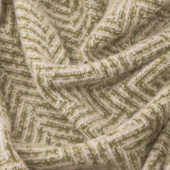 Furn Tweedie Brushed Herringbone Throw, Green - Image 2