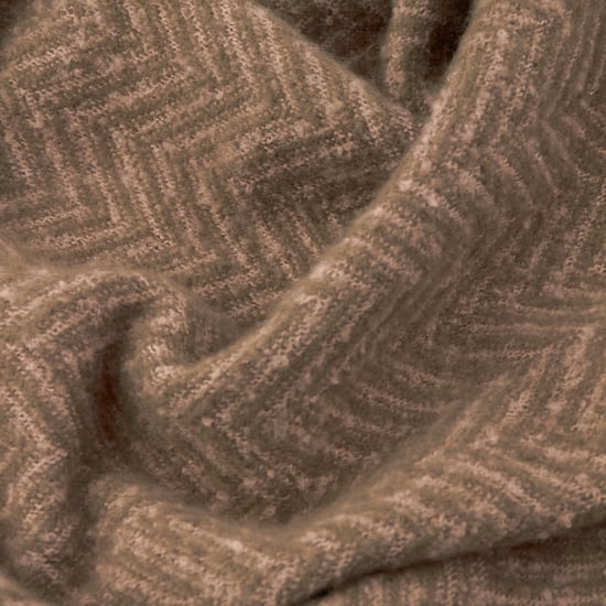 Furn Tweedie Brushed Herringbone Throw, Mocha - Image 2