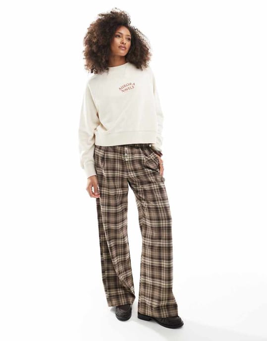 Cotton on orange fruit graphic crew neck sweatshirt i kokosnöt - Image 2