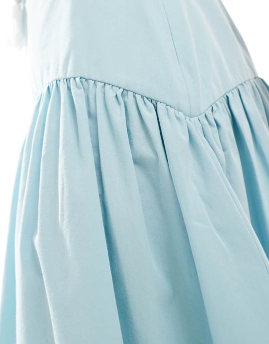 ASOS DESIGN maxikjol med drop waist i blått - Image 3