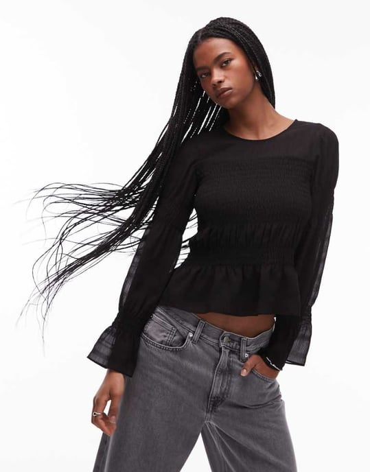 Allsaints pamela top in black - Image 1