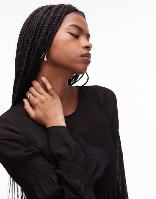 Allsaints pamela top in black - Image 3
