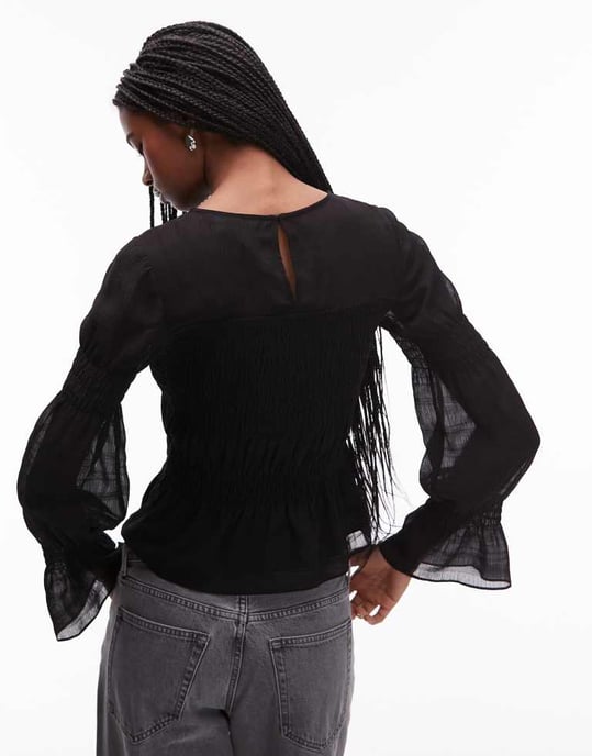 Allsaints pamela top in black - Image 4
