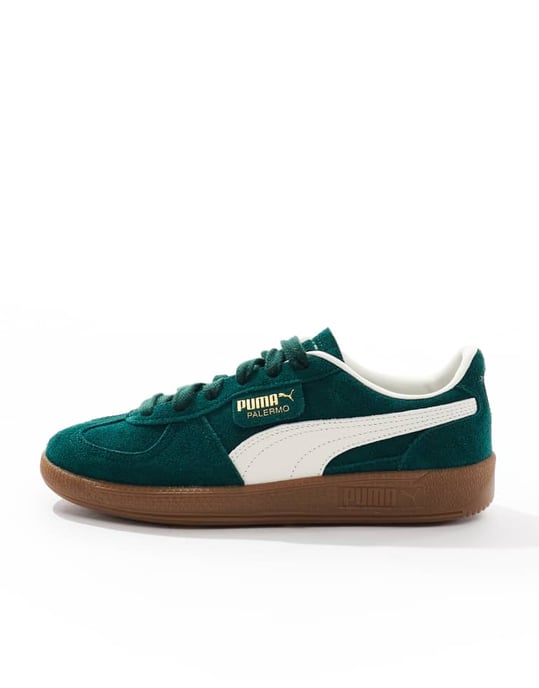Puma Palermo trainers in forest green - Image 2