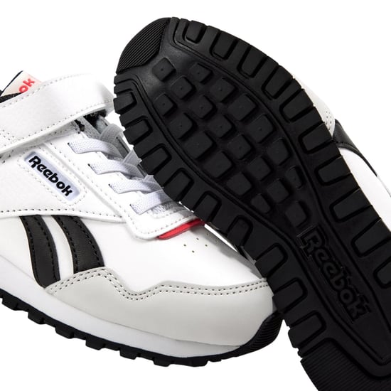 Reebok Glide-träningsskor för pojkar med elastiska remmar (Vit) - Image 4