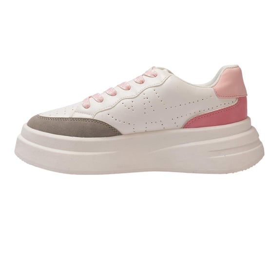 Kappa Ari casual platform-sportschoenen voor dames (Wit/Grijs/Roze) - Image 2