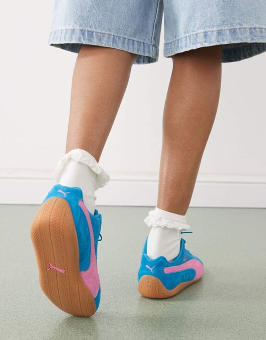 Puma Speedcat OG trainers in teal & pink - Image 3