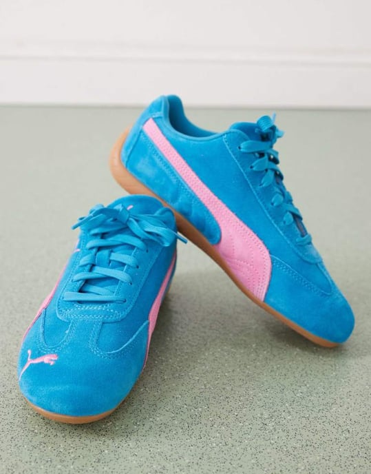 Puma Speedcat OG trainers in teal & pink - Image 4