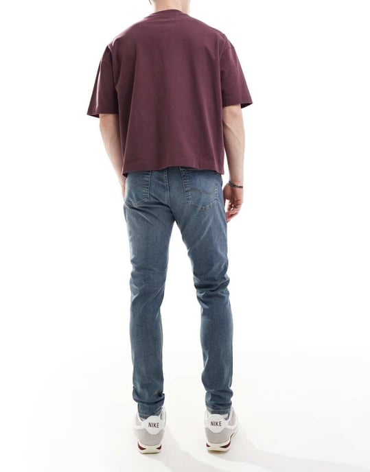 Jack & Jones Pete tapered jeans i vintageblå - Image 3