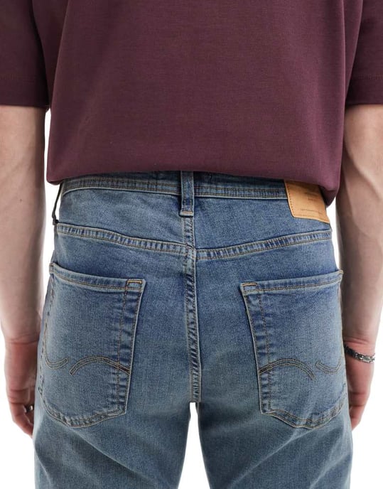 Jack & Jones Pete tapered jeans i vintageblå - Image 4