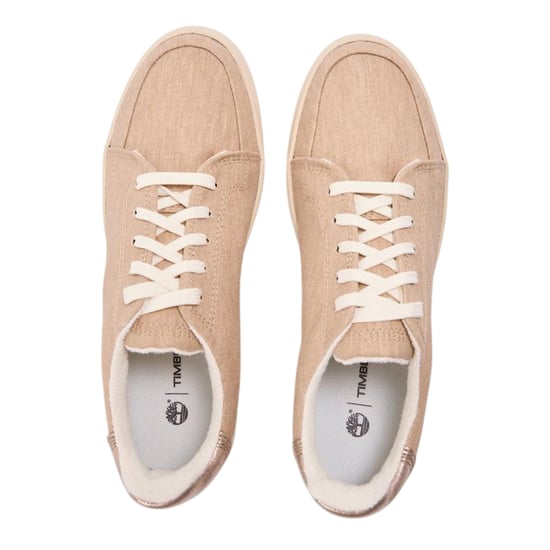 Timberland Emerson Street platte canvas schoenen voor dames (Licht Beige) - Image 3
