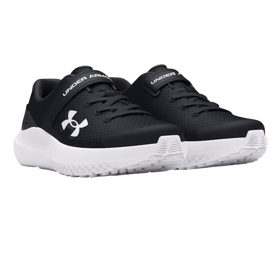 Under Armour Surge 4-sportschoenen voor kinderen (Zwart, Wit) - Image 4