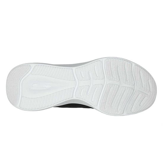 Skechers Hotmelt-sportschoenen met vetersluiting van mesh voor dames (Zwart, Wit) - Image 4