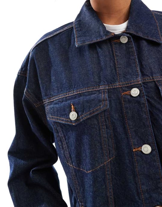 ASOS DESIGN oversize 90's denim jacket in rinse wash - Image 3