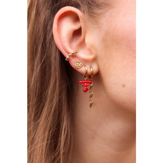 Label Kiki Coral crush hoop - Image 3