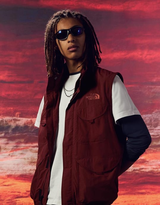 The North Face convertible utility jacket in red - Image 1