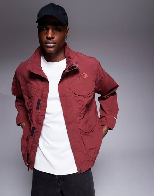 The North Face convertible utility jacket in red - Image 3