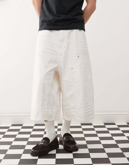Cheap Monday x Landon Barker Dunno jorts i vitt - Image 2