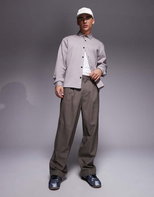 ASOS DESIGN jersey overshirt in grey - Image 2