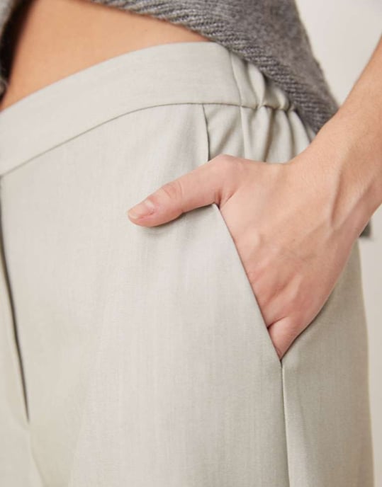 ASOS DESIGN skräddarsydda avslappnade raka byxor i salviagrön - Image 3