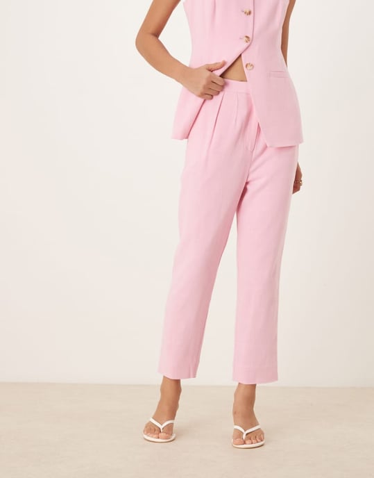 Nobody's Child tapered byxor set i rosa - Image 4