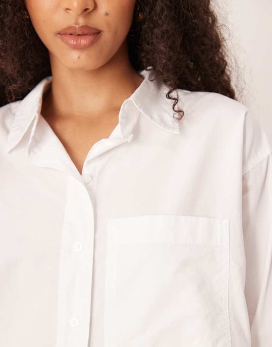 Gina Tricot oxford shirt in white - Image 4