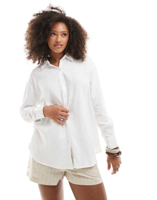 Cotton On long sleeve shirt in white - Image 1