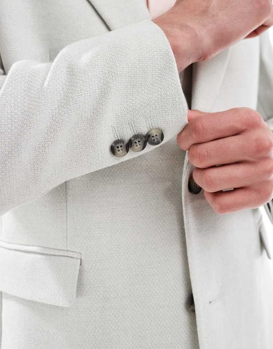 ASOS DESIGN slim suit jacket wool blend in light grey - Image 2