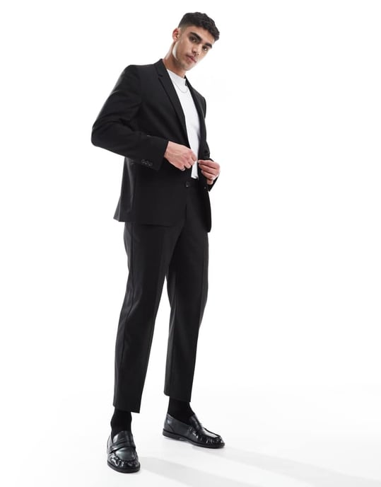 ASOS DESIGN regular suit jacket in black - Image 3