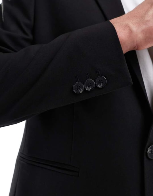 ASOS DESIGN regular suit jacket in black - Image 4