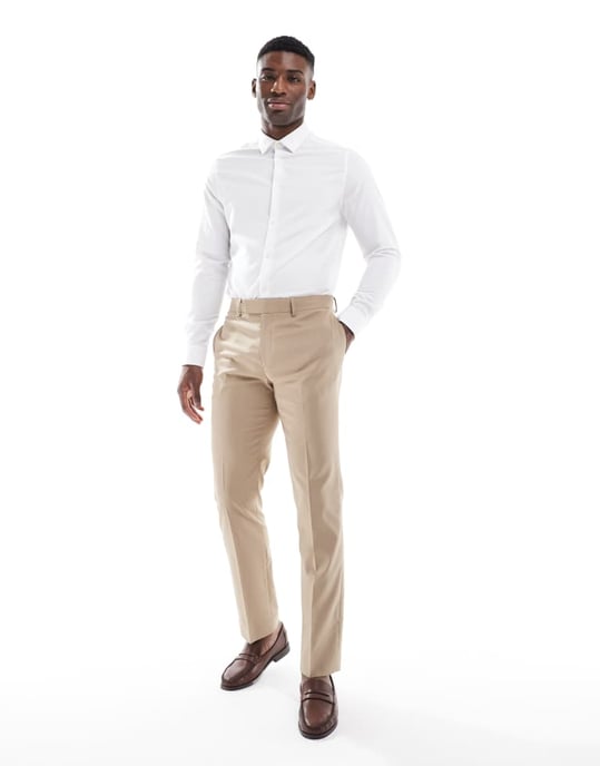 ASOS DESIGN formal textured regular shirt in white - Image 2