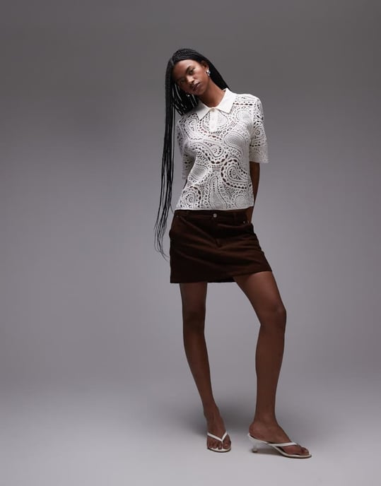 & Other Stories virkad blus i vitt - Image 3