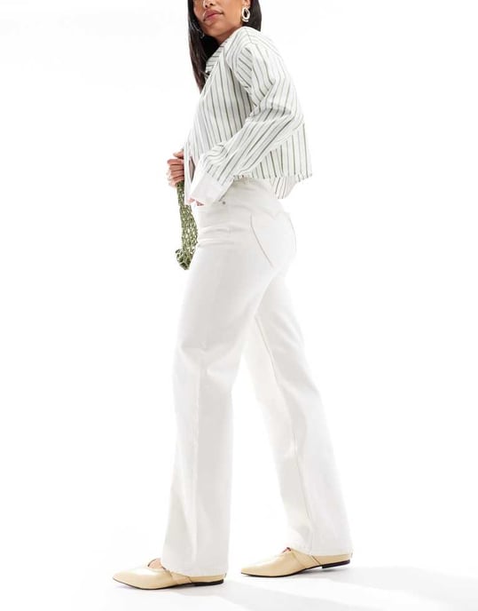 Miss Selfridge hjärtficka raka benjeans - Image 3