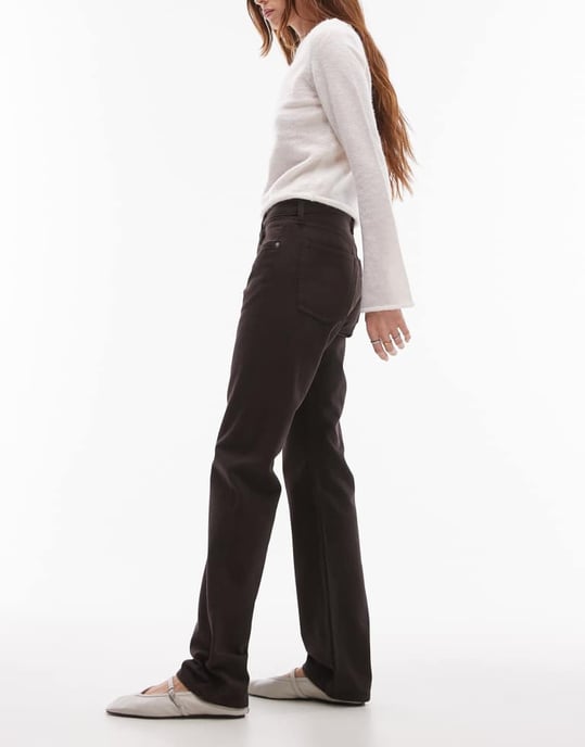 ARKET Snö raka jeans i tvättad brun - Image 3