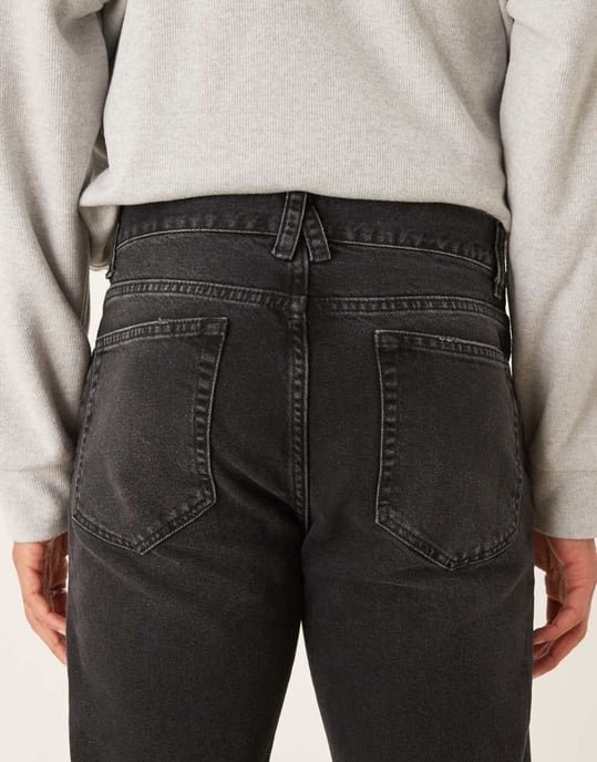 ASOS DESIGN vintage flare jeans i tvättad svart - Image 4