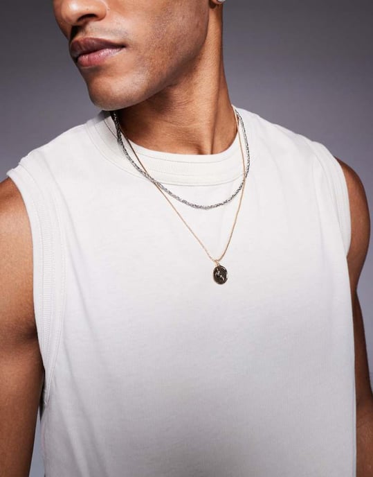 ASOS DESIGN crew neck tank in stone - Image 4