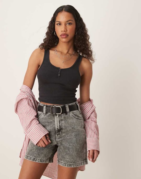 Dickies snickarregular fit denim shorts i tvättad ljusgrå - Image 1
