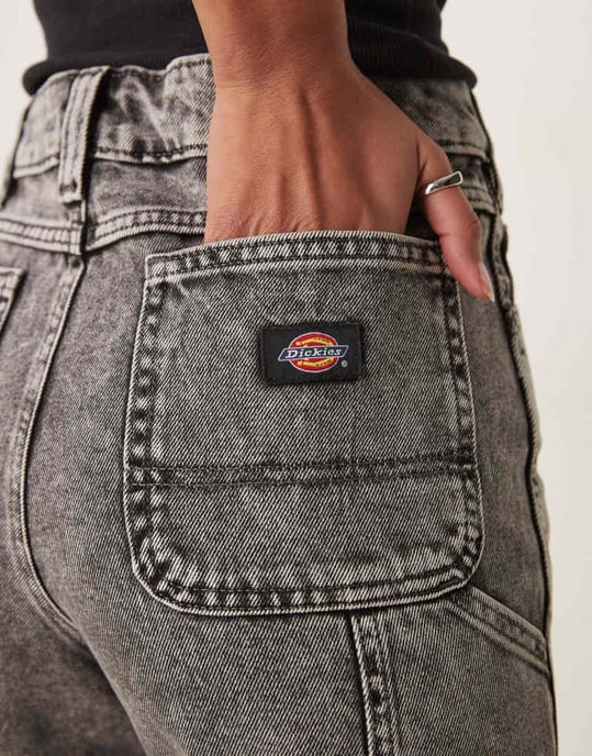 Dickies snickarregular fit denim shorts i tvättad ljusgrå - Image 2