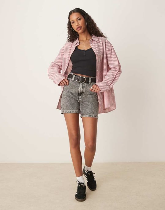Dickies snickarregular fit denim shorts i tvättad ljusgrå - Image 4