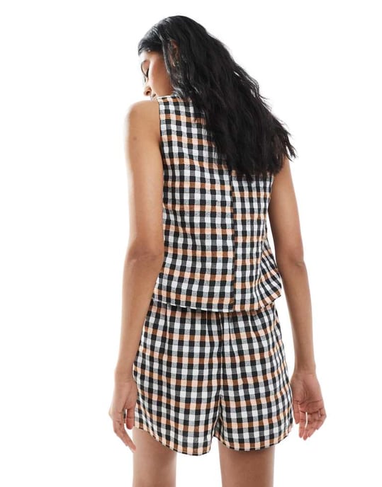 ASOS DESIGN koordinerade boxershorts i gingham - Image 4