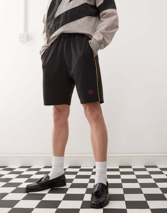 Umbro panelerade meshshorts i svart - Image 4