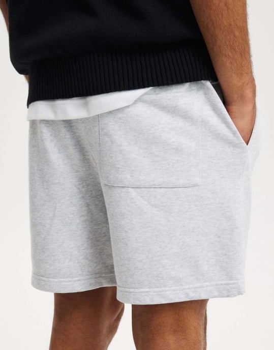 Cotton On bomull everyday fleece shorts i grå melange - Image 3