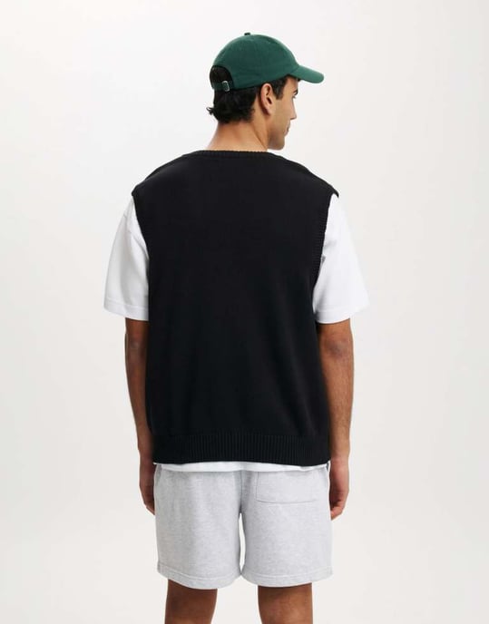 Cotton On bomull everyday fleece shorts i grå melange - Image 4